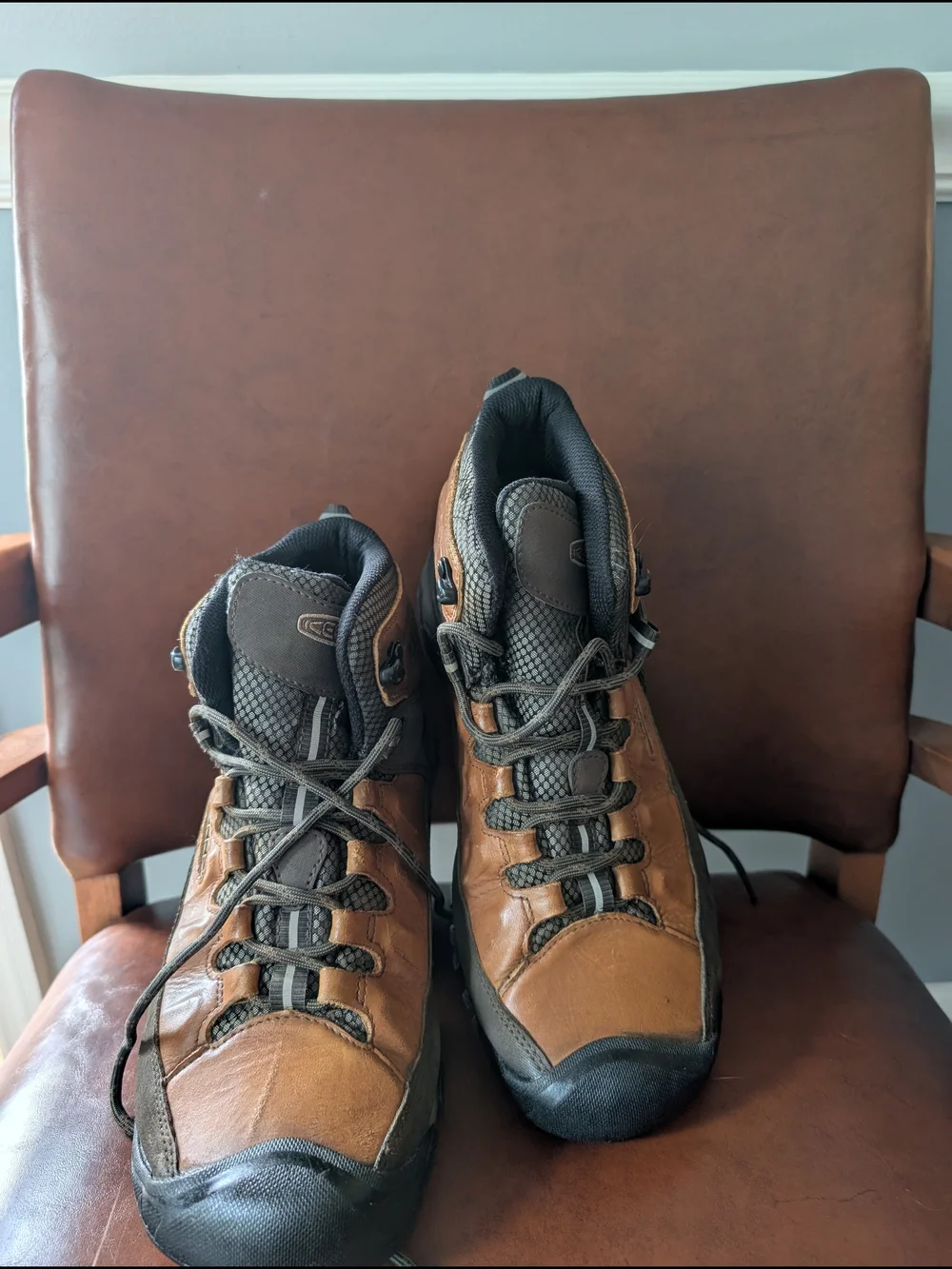 Keen men hiking